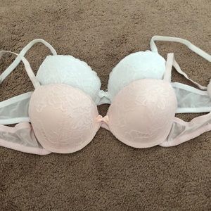 set of two lace pushup bras
